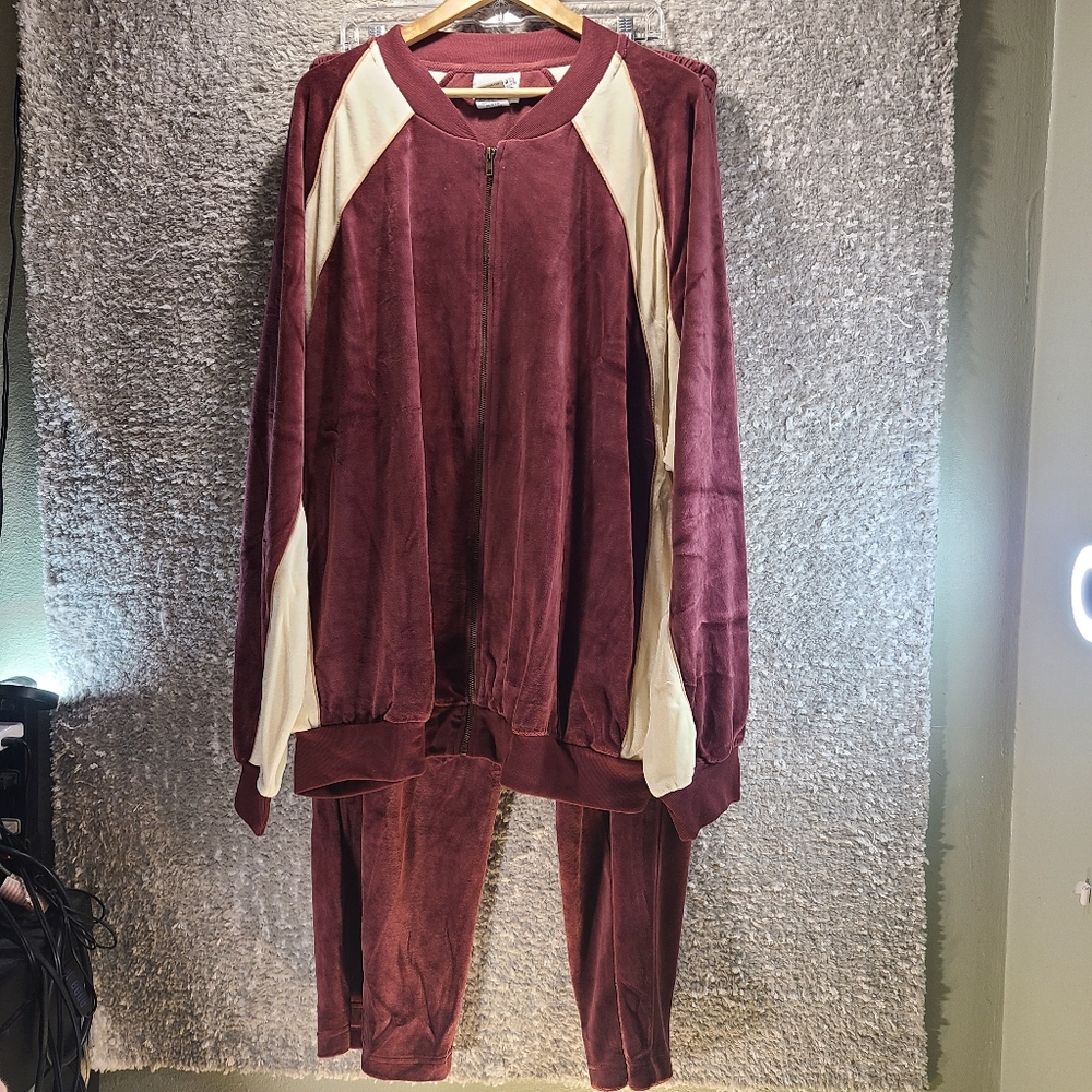 Vintage Irvine Park Velour Full Jump Track Suit Jacket and Pants XXXL 3XL